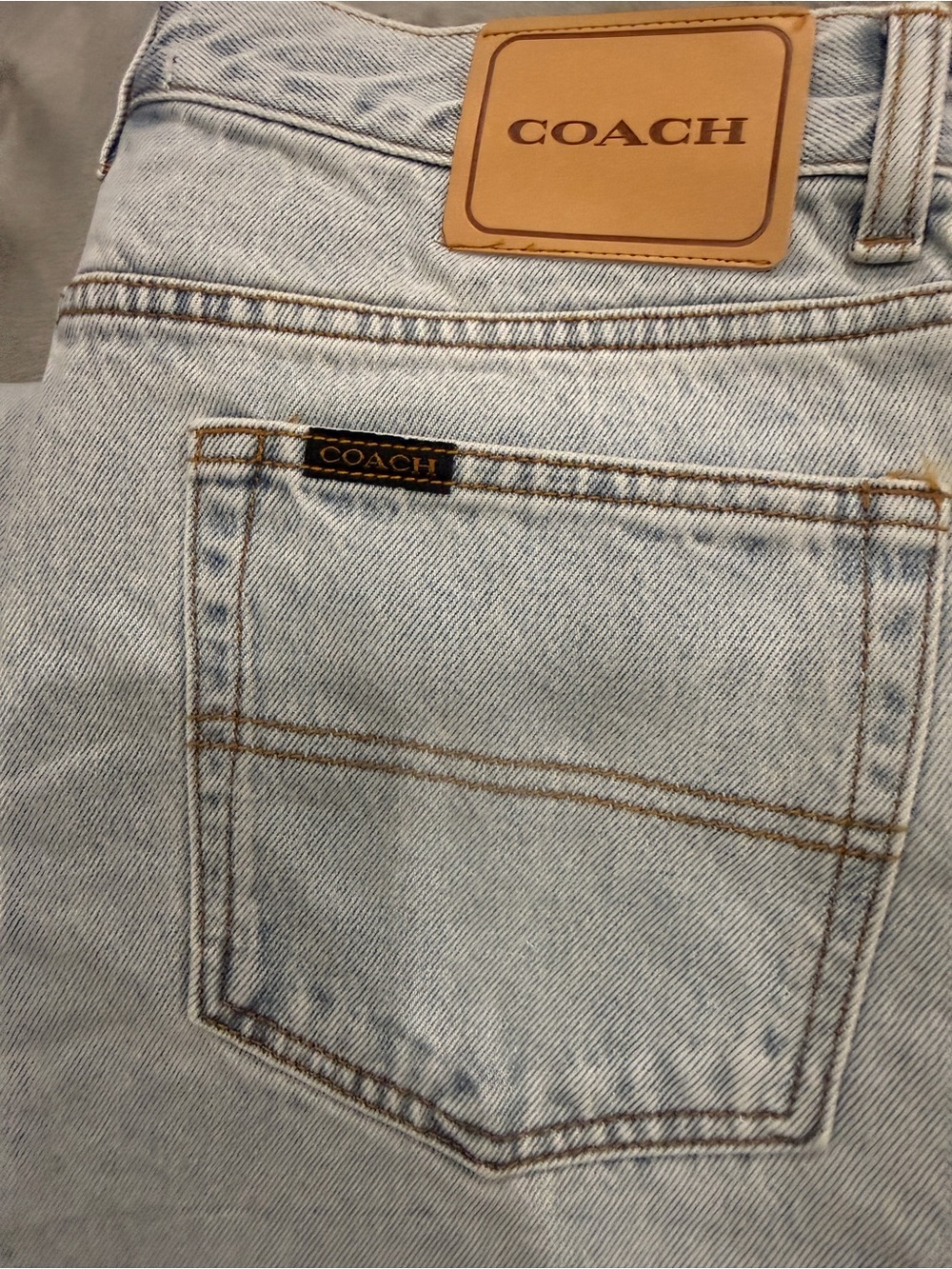 Coach Light Wash Blue Wide Leg Jeans